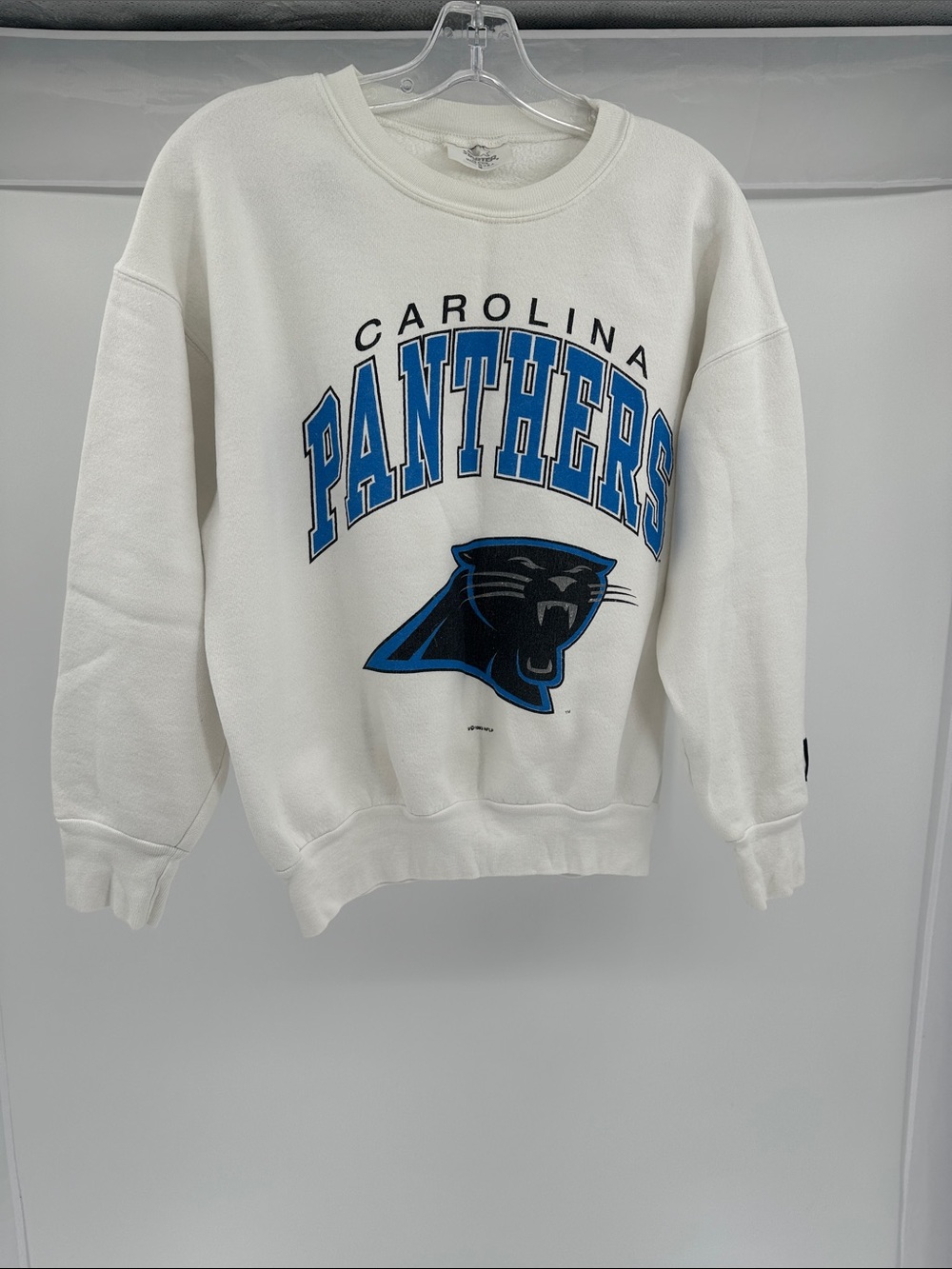 Vintage STARTER White Carolina Panthers Crewneck Sweatshirt